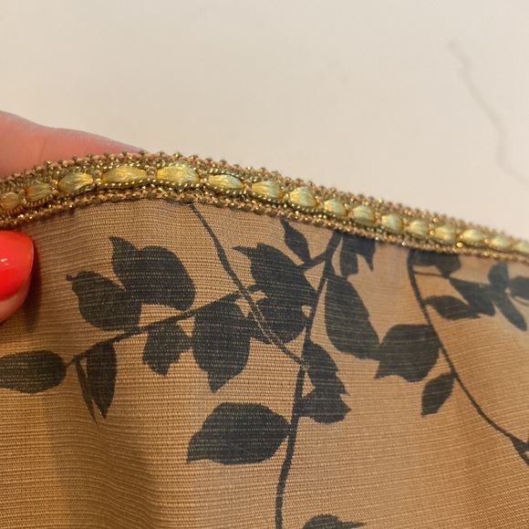 Anthropologie Tabitha Tan/NavyFloral Strapless Dress with Sash Tie - Picture 5 of 8